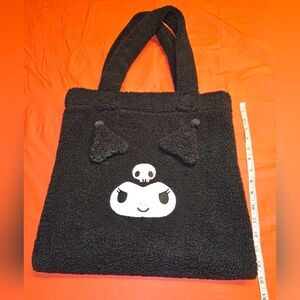 Sanrio Kuromi Plush Shearling Tote Bag Limited Collab 15"×15" w/10" Drop E.U.C.